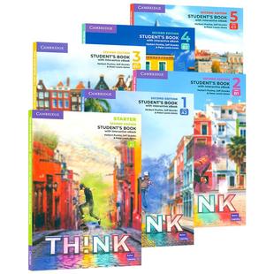 【自营】原版进口第二版剑桥Cambridge Think Starter 12345级学生书练习册KET/PET考试教辅外语初中高中英语教材自学书 think教材