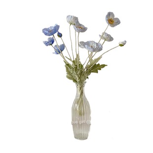 ins虞美人仿真花花束摆件装饰绢花摆设假花拍照道具花艺干花插花