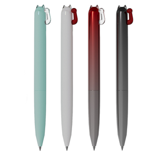 晨光开芯猫中性笔微重力双珠子弹头黑笔学生专用高颜值可爱考试刷题笔大容量速干油墨摇手出芯好运按动中性笔