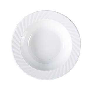 密胺仿瓷餐具上汤菜盘娃娃菜盘子深盘汤盘商用宽边圆盘草帽盘餐盘