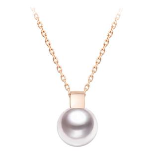 GiO珠宝 海水akoya珍珠项链18K金小方糖吊坠女真珍珠颈链官方正品