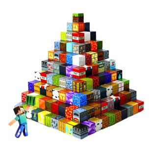 2024新款mc我的世界版3d磁力方块男孩磁铁积木人仔玩具全套之村庄