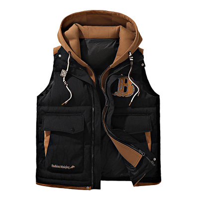 不起球不褪色羽绒棉马甲外套男