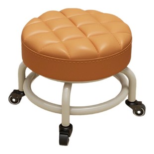 万向轮小凳子滑轮矮凳碳钢门口换鞋宿舍宝宝学步椅美缝圆轮滑椅子