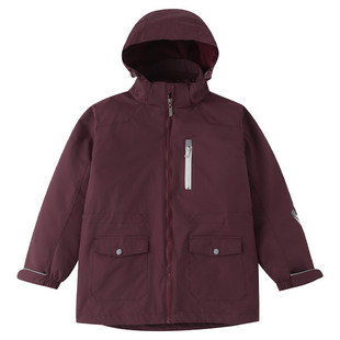 学校冬季校服冬装冲锋衣枣红藏青墨绿色连帽外套风衣羽绒丝绵内胆