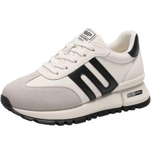 百丽女鞋小金甘1.0德训鞋厚底阿甘鞋加绒保暖鞋休闲鞋D2C1DAM5