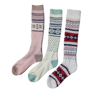 女士滑雪袜子高筒长袜女生加厚全毛巾保暖滑雪袜女冬季户外小腿袜