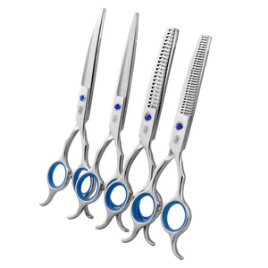 专业宠物美容剪刀泰迪狗狗剪毛理发专用6.5寸弯牙弯鱼骨工具套装