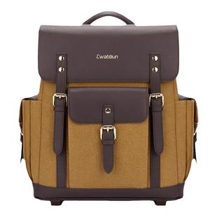 Cwatcun香港卡登复古双肩摄影包单反斜挎手提美拉德相机背包防撞相机包收纳包适用索尼康佳能r50 r10富士xt50