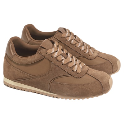 fed复古阿甘鞋秋季新款女鞋棕色德训鞋厚底增高鞋女款S0903-YA771