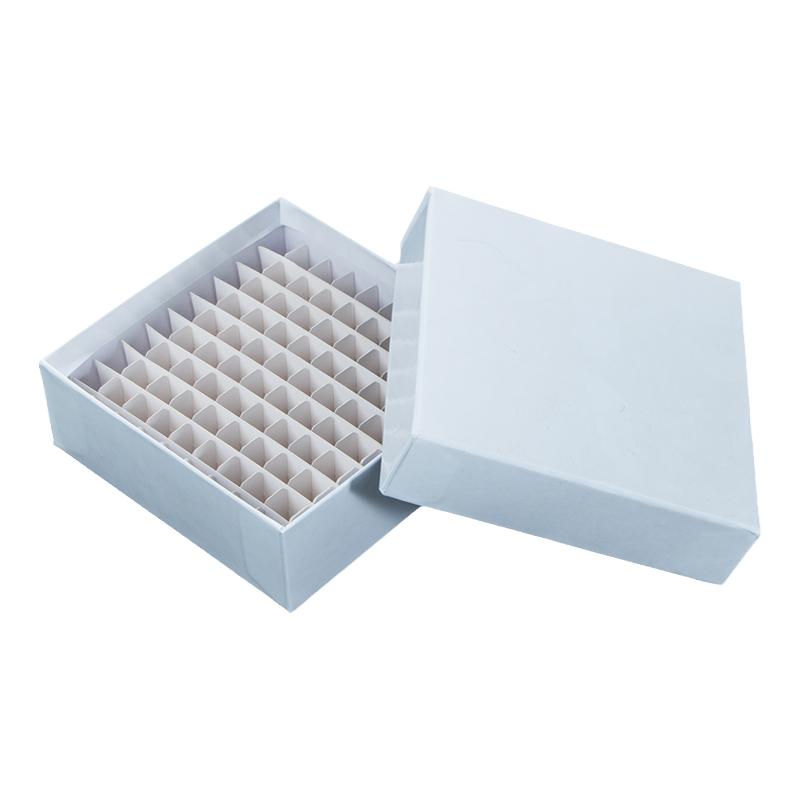 纸质冻存盒实验室冷冻管盒81格100格塑料盒0.5ml1.5ml1.8ml5ml