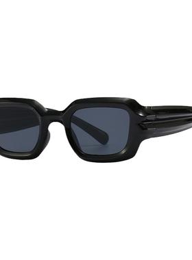 欧美风粗框方形防嗮太阳镜男女