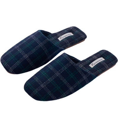 北欧风男士秋冬季室内情侣家居家用保暖牛筋底静音高级感棉拖鞋女