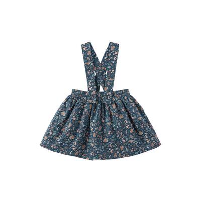 babylove女宝宝背带裙春秋纯棉裙子洋气碎花半身裙百搭卢浮宫韵