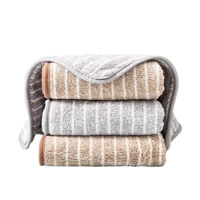 日式竹炭条纹加厚吸水去油抹布