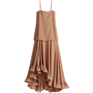 HM女装连衣裙25冬季时尚休闲法式优雅抹胸party小礼裙1253896