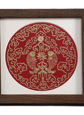 礼师傅《吉庆有余》铜雕装饰画