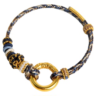 手工编织红绳宝宝手绳可穿黄金素圈盘缠转运珠半成品DIY情侣手链