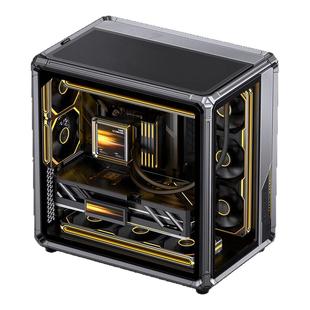 乔思伯（JONSBO）电脑机箱X400Pro铝合金框架海景房双透ATX机箱