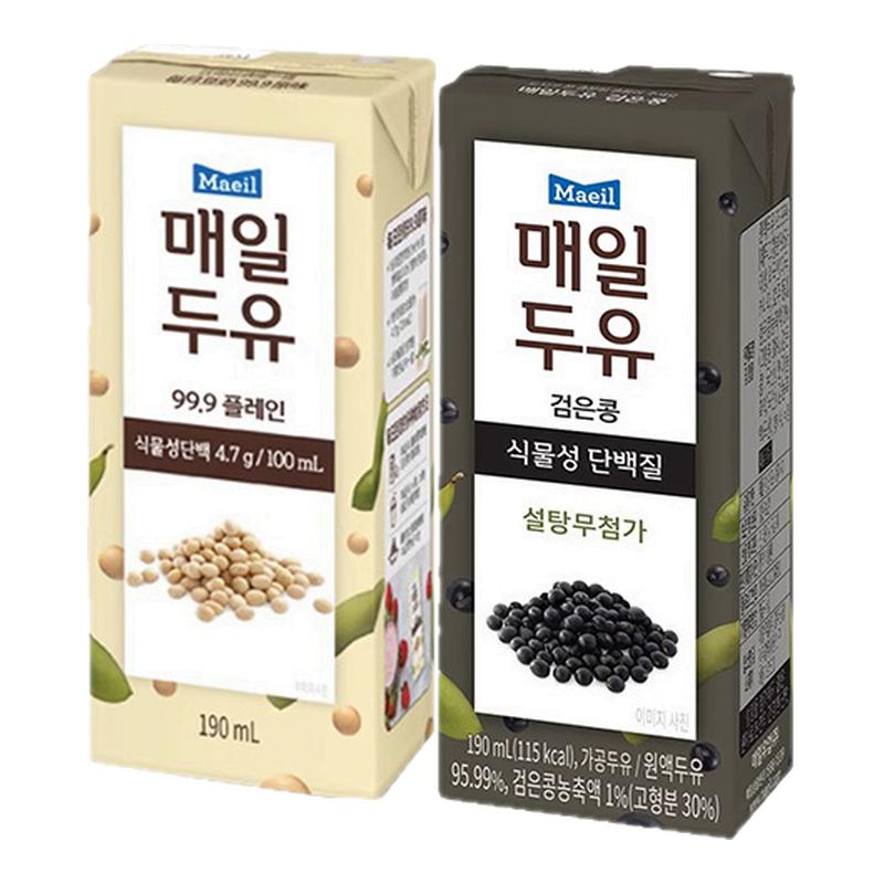 韩国原装进口早餐豆奶190ml盒装