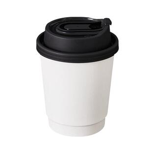 一次性10盎司咖啡双层隔热纸杯奶茶外带杯320ml牛皮纸杯白杯10oz