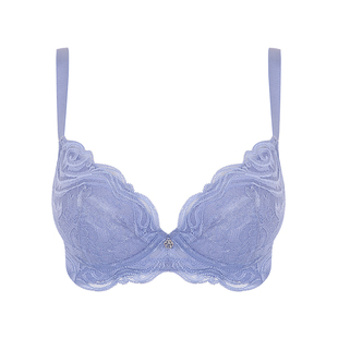 古今3/4蜂巢网眼布棉杯透气小胸款蕾丝花边文胸舒适内衣女 0I2118