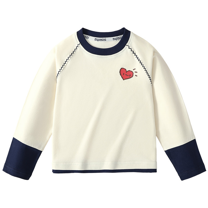 MQDmini女童长袖T恤2025秋季新款儿童打底衫女宝宝休闲上衣服秋装