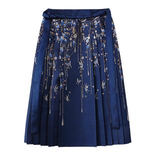 植木童装新中式蝴蝶马面裙女童套装春冬款2025新款中大童裙子年服