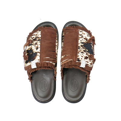 豹子纹流苏拖鞋男女款新潮流夏季