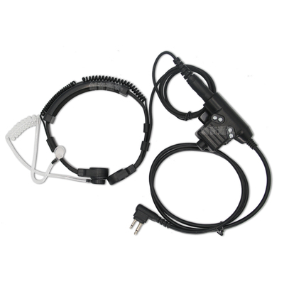 U94PTT按键对讲机战术喉控空气导管耳机 M头摩骑伸缩喉震喉麦耳麦