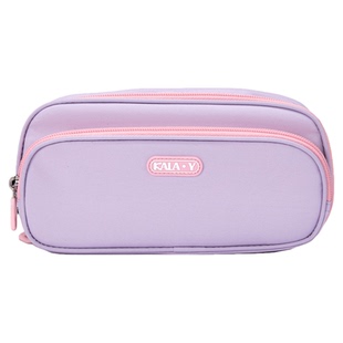 卡拉羊小学生笔袋糖果色小清新大容量多隔层抑菌铅笔盒防泼水女