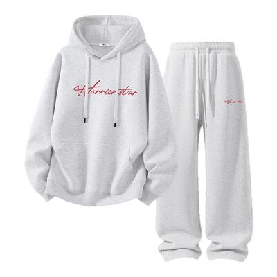 回力秋季套装男灰色卫衣运动裤