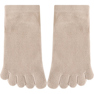 五指袜子女士纯棉短袜夏季薄款吸汗透气肤色无骨分趾袜5个脚趾头