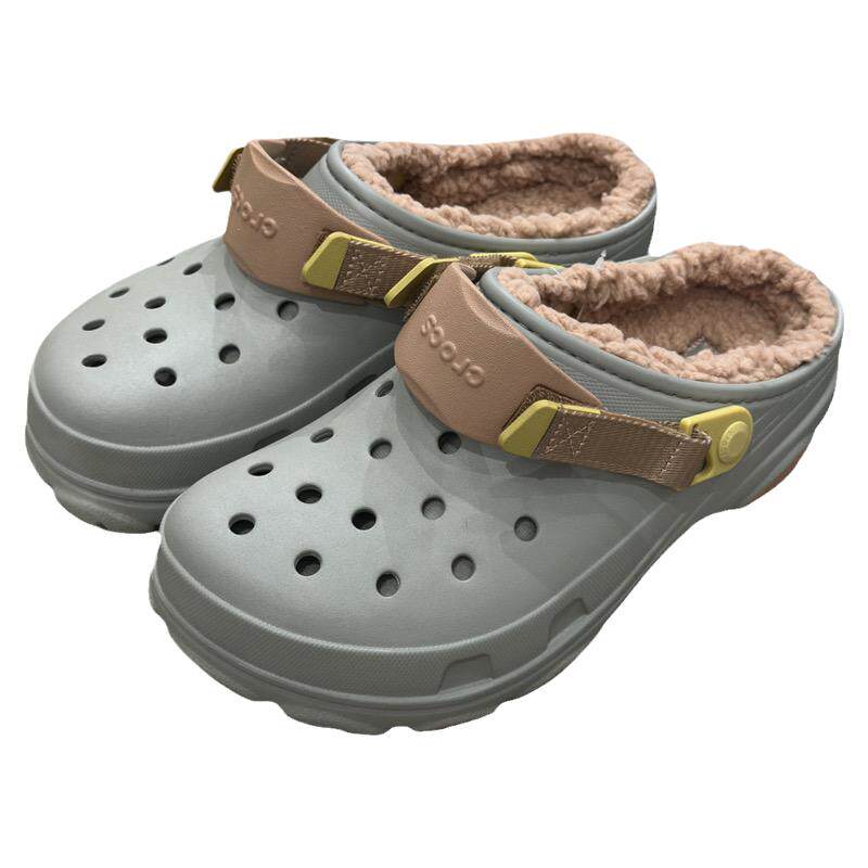 Crocs/卡骆驰国内代购男鞋经典特林暖棉洞洞鞋男毛毛凉拖鞋207936