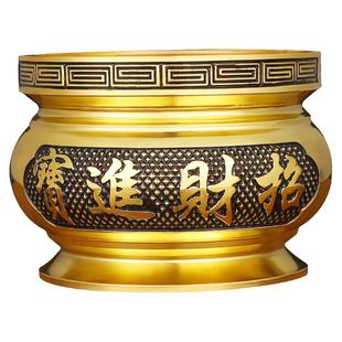 单龙纯黄铜合金香炉上香家用室内供奉财神爷专用烧香礼佛摆件招财