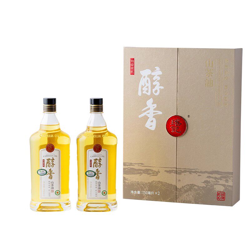 瑶记有机醇香山茶油750mlx2瓶
