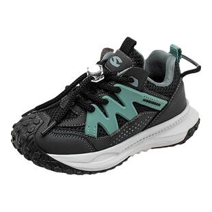 哈比熊童鞋男童运动鞋秋冬新款儿童网鞋皮面跑步鞋女童鞋二棉鞋子