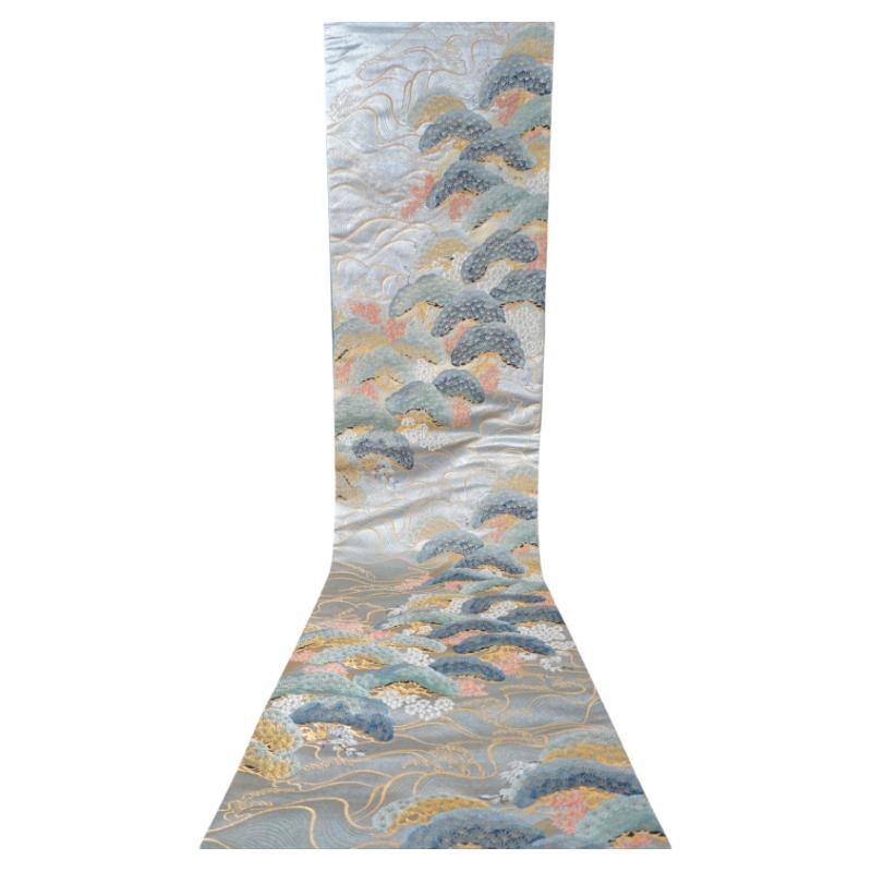 西阵织 茶席桌旗桌布垫子正娟新中式国风刺绣面料和服腰带