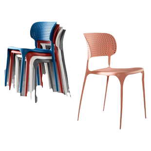 北欧餐椅家用网红椅子靠背休闲椅加厚塑料少女心卧室书椅简约时尚