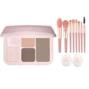 pl点点戳戳面部综合盘塑颜高光修容眉粉眼影一体盘官方授权店正品