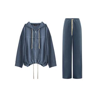 COCOBELLA[miu系穿搭]炒色短外套直筒休闲裤两件套套装FT79