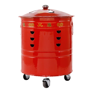 滚轮款不锈钢烧纸桶烧金桶家用室内无烟焚烧桶元宝桶化宝桶焚化炉