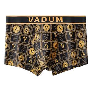 VADUM男士内裤磁石莫代尔透气抗菌内档平角裤印花四角裤头礼盒装