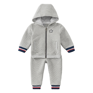 cutebunny宝宝春装男小童洋气套装婴幼儿外套两件套男宝外出服潮