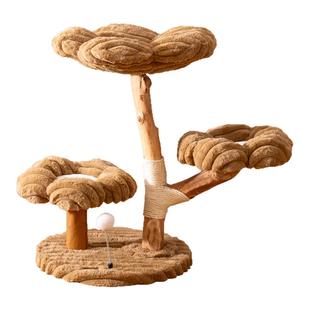 哼尼猫爬架实木猫咪架子大小型多层猫窝猫树一体猫跳台木质猫玩具