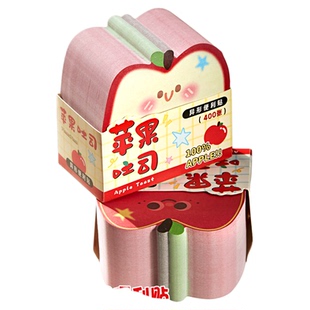 苹果400张！便利贴高颜值女生小学生初中生专用便签纸有粘性可撕