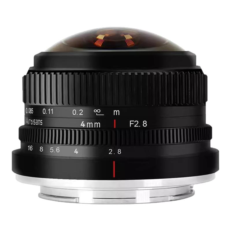 七工匠4mm F2.8球形鱼眼镜头半画幅微单适用富士X索尼e口m43佳能
