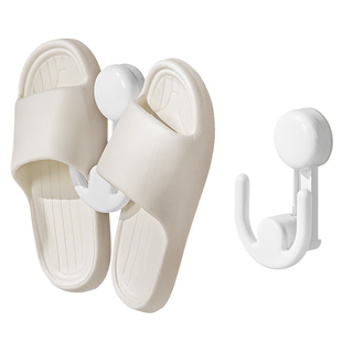 吸盘拖鞋架浴室免打孔壁挂式厕所门后沥水挂拖鞋伸缩鞋子收纳挂架