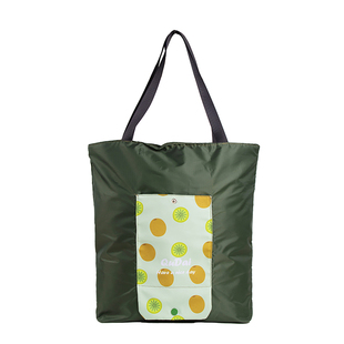 可折叠购物袋定制礼品超市环保袋带拉链便携大容量防水买菜手提袋