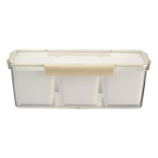 摩登主妇冰箱收纳盒葱姜蒜保鲜盒食品级大葱香菜带沥水分装整理盒